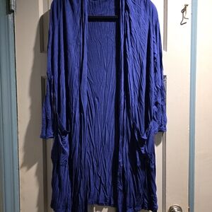 Women's Blue Open Front Jacket
